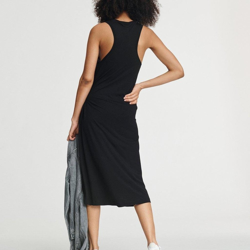 Rag & Bone Black lace up midi dress - Picture 1 of 9